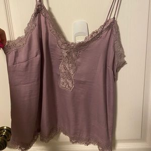 Lavender lace cami blouse